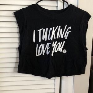 Pure Barre I Tucking Love You crop top